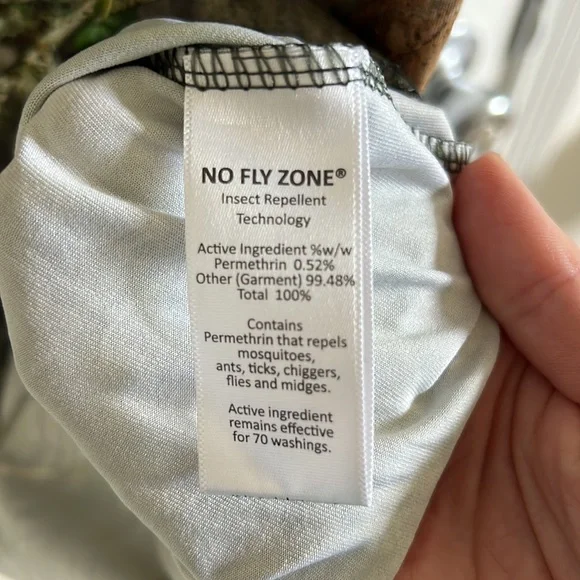 Men’s Mossy Oak No Fly Zone Tech Camo Short Sleeved Shirt Size Medium - Picture 5 of 6